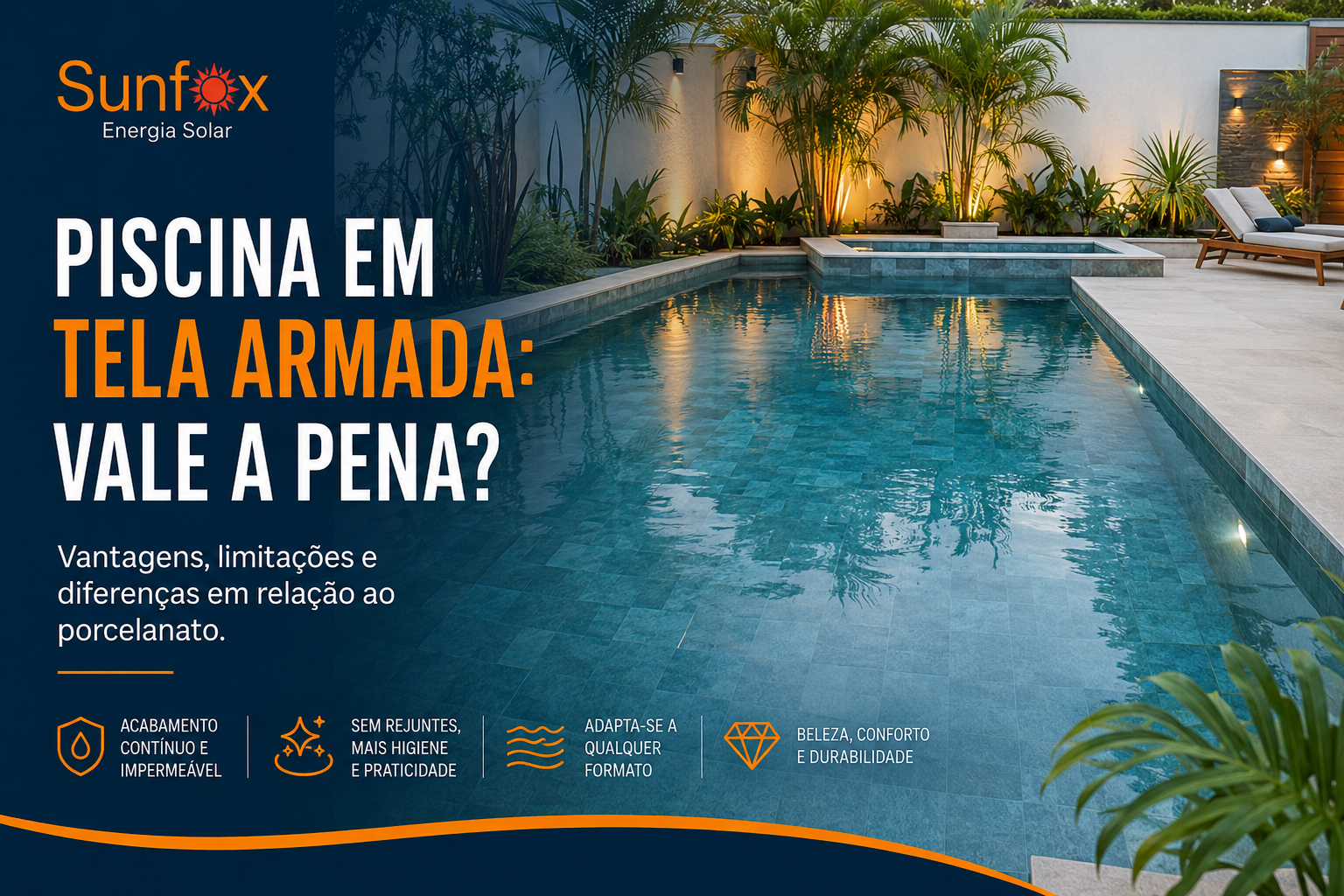 Piscina em Tela Armada: vale a pena? Conheça as vantagens, limitações e diferenças em relação ao revestimento cerâmico
